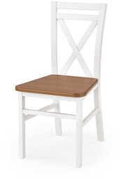 Krzesło Dariusz 2 drewno lite bukowe białe, siedzisko
