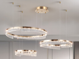Złota lampa RING LED 100x80x60 173Watt L176 Złotakryształowa