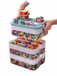 Pudełko Pojemnik Na Lego Zabawki Klocki Organizer