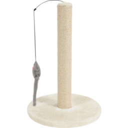 Drapak sizal słupek z zabawką 63 cm szary