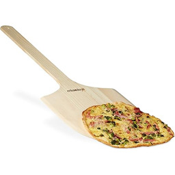 Relaxdays Łopatka do pizzy XXL, drewno, długi uchwyt,