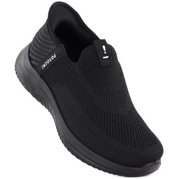 Półbuty sportowe damskie slip on czarne Potocki BK01312