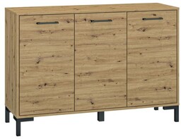 Komoda trzydrzwiowa NEVIO 10 dąb artisan/czarny