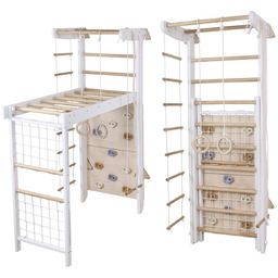 drabinka gimnastyczna Winner Plus biały-drewno