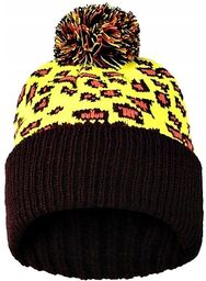 CZAPKA ZIMOWA PODWÓJNA WARSTWA ŻÓŁTA CIEPŁA AKRYL