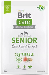 Brit care dog sustainable senior chicken insect, 3kg