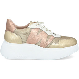 Lekkie sneakersy damskie - WONDERS A-3622 ZŁOTE