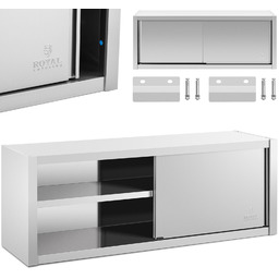 Szafa ścienna gastronomiczna z drzwiami przesuwanymi STAL 160