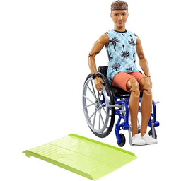Barbie Fashionistas Ken Lalka (brunet) z wózkiem inwalidzkim