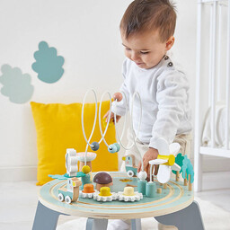 Wielofunkcyjny stolik edukacyjny drewniany z regulacją wysokości Ogród