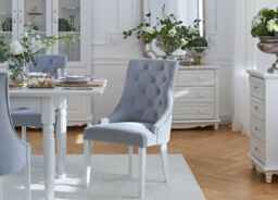 Krzesło OPERA błękitny białe