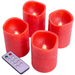 4x ŚWIECE LED Z PRAWDZIWEGO WOSKU ŚWIECZKI BEZ