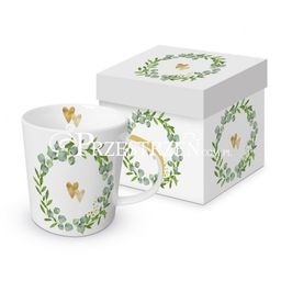 DUŻY KUBEK PORCELANOWY Two Hearts DWA SERCA