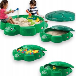 Little Tikes Zielona Piaskownica Ogrodowa Z Pokrywą Żółw