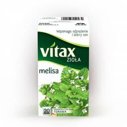 Vitax Zioła Melisa Ex20 herbata ekspresowa ziołowa