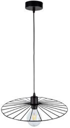Lampa wisząca Antonella 1xE27 Max.60W Czarny kabel metalowy/czarna