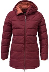 Schöffel Parka ocieplana Boston Płaszcz damski, Ciemny Burgundy,