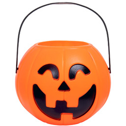 Wiaderko pomarańczowe Dynia na Halloween - 16 x