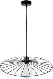 Lampa wisząca Antonella 1xE27 Max.60W Czarny kabel metalowy/czarna