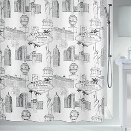 Spirella Zasłona prysznicowa, czarna