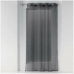 Douceur d''Intérieur Orion firanka, poliester, antracyt, 140 x