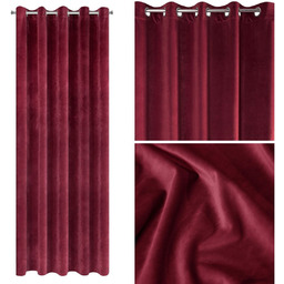 Zasłona 140 x 250 Gotowa Dekoracyjna Villa1 Bordo