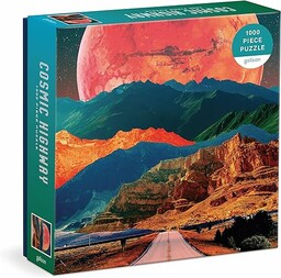 Cosmic Highway 1000 Piece Puzzle in a Square