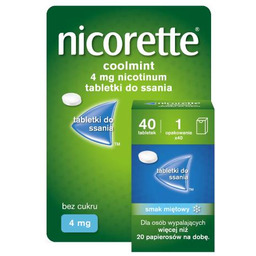 Nicorette Coolmint 4mg, 40 tabletek do ssania