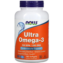 NOW Ultra Omega 3-D suplement diety 180kaps.