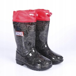 Avengers Marvel Kalosze czarne/czerwone dziecięce gumowce gumiaki 31