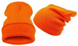 Czapka beanie smerfetka dwuwarstwowa krasnal zimow