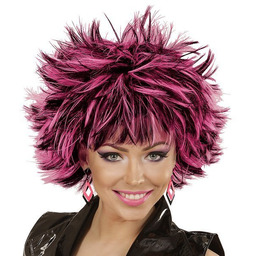 Peruka Rock Disco Różowa