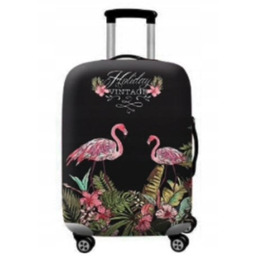 Pokrowiec Na Walizkę Flamingi Ciemne Travel S