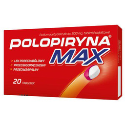 Polopiryna Max 500 mg - 20 tabletek dojelitowych