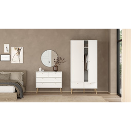 Komoda z szufladami biała mat 99 cm Bodo