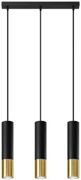 Lampa wisząca LOOPEZ 3L czarny/złoty SL.0954 - Sollux
