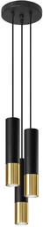Lampa wisząca LOOPEZ 3P czarny/złoty SL.0955 - Sollux