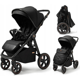 Wózek spacerowy 4BABY Xplode czarny aluminiowy z akcesoriami