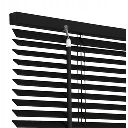 Żaluzje drewniane na wymiar Czarne 40x140 25mm