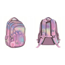 Plecak 3 komorowy 15". Pink Butterflies