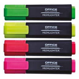 Zakreślacz OFFICE PRODUCTS 4 kolory - X09652