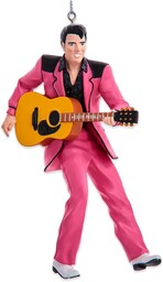 Kurt Adler Elvis Presley w ozdobnym różowym garniturze