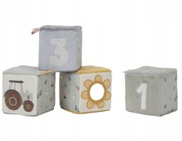 4 Miękkie kostki aktywizujące Little Farm zabawka sensoryczna