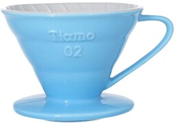 Ceramiczny drip Tiamo z uchem V02 - Błękitny