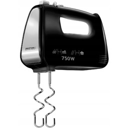Mikser Ręczny 5 Prędkości Turbo 300W Czarny