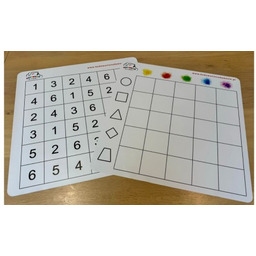 Dwustronna mata 50x50 cm Kodowanie na dywanie