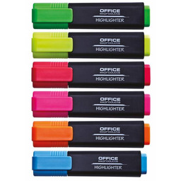 Zakreślacz OFFICE PRODUCTS 6 kolorów - X09653