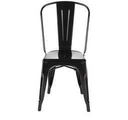 Bolero Krzesło stalowe, czarne (4 szt.)