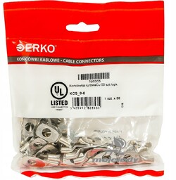 Końcówka kablowa oczkowa miedziana cynowana 6mm M8 50sz