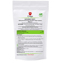 Chaga Błyskoporek Podkorowy Proszek 100 g Inonotus Obliquus